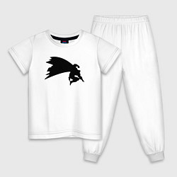 Пижама хлопковая детская Batman fight, цвет: белый