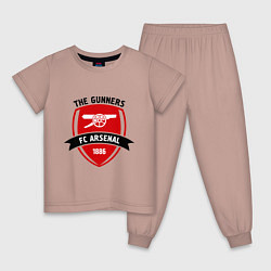 Пижама хлопковая детская FC Arsenal: The Gunners, цвет: пыльно-розовый