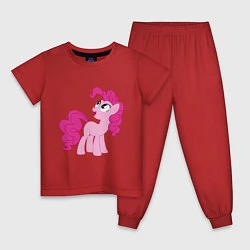 Пижама хлопковая детская Пони Пинки Пай, цвет: красный