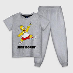 Пижама хлопковая детская Just Donut, цвет: меланж