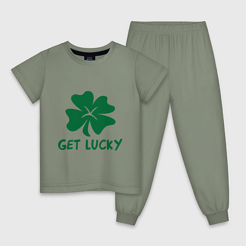 Детская пижама Get lucky / Авокадо – фото 1
