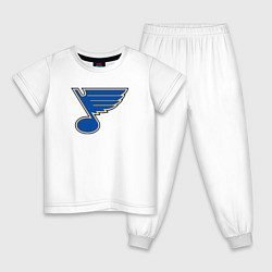 Пижама хлопковая детская St Louis Blues, цвет: белый