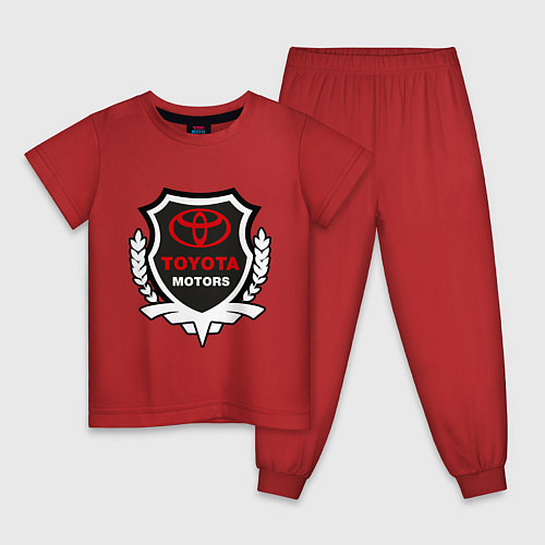 Детская пижама Тойота моторс герб / Красный – фото 1