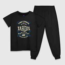 Пижама хлопковая детская Time & Space: Tardis, цвет: черный