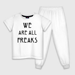 Пижама хлопковая детская We all freaks, цвет: белый