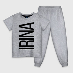 Пижама хлопковая детская Ирина, цвет: меланж
