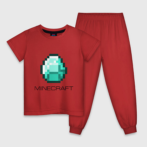 Детская пижама Minecraft Diamond / Красный – фото 1