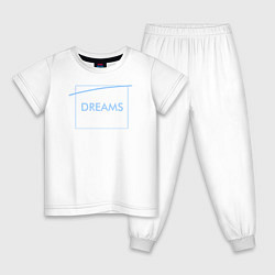 Пижама хлопковая детская 30 STM: Dreams, цвет: белый