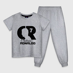 Пижама хлопковая детская CR Ronaldo 07, цвет: меланж