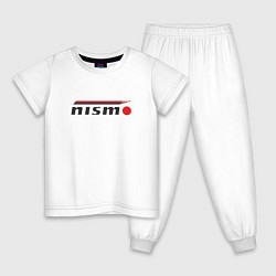 Пижама хлопковая детская Nismo, цвет: белый