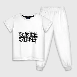 Пижама хлопковая детская Suicide Silence: Venom, цвет: белый