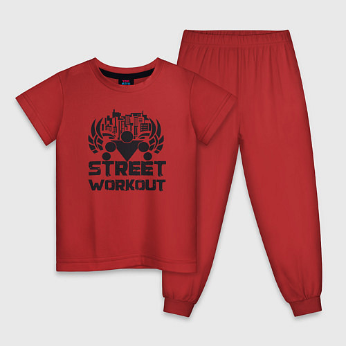 Детская пижама Street workout / Красный – фото 1