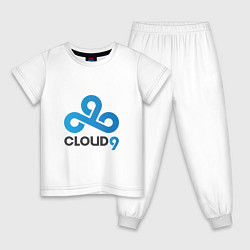 Пижама хлопковая детская Cloud9, цвет: белый