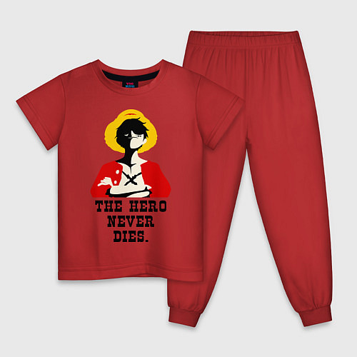 Детская пижама The hero never dies / Красный – фото 1