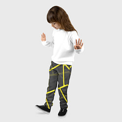 Брюки детские Желтая сетка, цвет: 3D-принт — фото 2