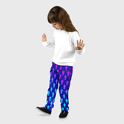 Брюки детские Billie Eilish: Violet Pattern, цвет: 3D-принт — фото 2