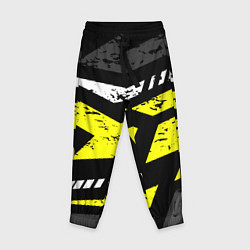 Детские брюки Black yellow abstract sport style