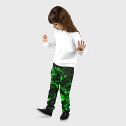 Брюки детские Зелёная краска, цвет: 3D-принт — фото 2