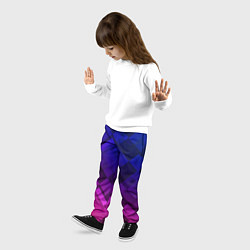 Брюки детские Ромбы в градиенте, цвет: 3D-принт — фото 2