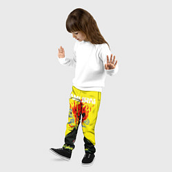 Брюки детские Киберпанк 2077 Киану на спине, цвет: 3D-принт — фото 2