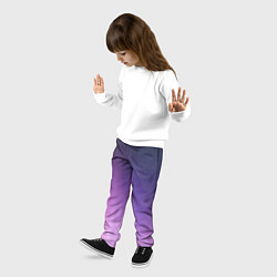 Брюки детские Северное сияние фиолетовый, цвет: 3D-принт — фото 2