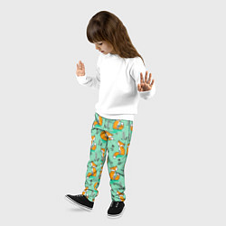 Брюки детские Лиса с Грибами, цвет: 3D-принт — фото 2