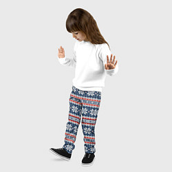 Брюки детские Knitted Christmas Pattern, цвет: 3D-принт — фото 2