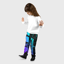 Брюки детские Ghostrunner Neon, цвет: 3D-принт — фото 2