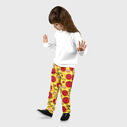 Брюки детские Pizza salami, цвет: 3D-принт — фото 2
