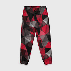 Детские брюки Красно-серый геометрический