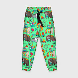 Детские брюки Painted colorful animals