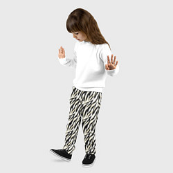 Брюки детские Тигровый полосатый узор-черные, бежевые полосы на, цвет: 3D-принт — фото 2