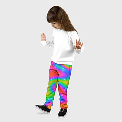 Брюки детские Световые блики на радужном фоне, цвет: 3D-принт — фото 2