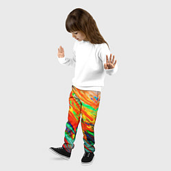 Брюки детские Неоновый градиент красок, цвет: 3D-принт — фото 2