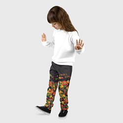 Брюки детские Полосатая хохлома, цвет: 3D-принт — фото 2