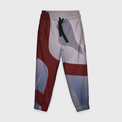 Брюки детские Красные и розовые волнообразные пластины, цвет: 3D-принт