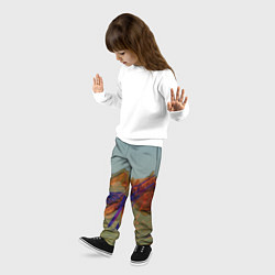 Брюки детские Волнообразные разноцветные музыкальные линии, цвет: 3D-принт — фото 2