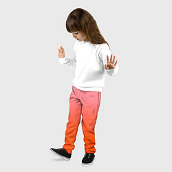 Брюки детские Оранжево-розовый градиент, цвет: 3D-принт — фото 2