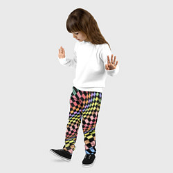 Брюки детские Colorful avant-garde chess pattern - fashion, цвет: 3D-принт — фото 2