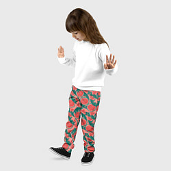 Брюки детские Летний паттерн с арбузами, цвет: 3D-принт — фото 2