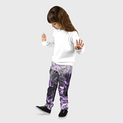 Брюки детские Текстура - Lilac smoke, цвет: 3D-принт — фото 2