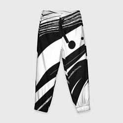 Брюки детские Abstract black and white composition, цвет: 3D-принт
