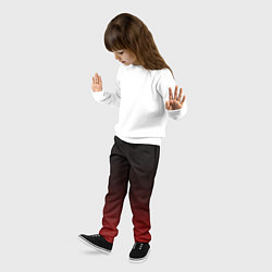 Брюки детские Градиент от тёмного до тёмно красного, цвет: 3D-принт — фото 2