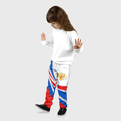Брюки детские Россия - спортивная униформа, цвет: 3D-принт — фото 2
