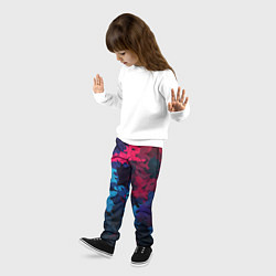 Брюки детские Хаотичный яркий камуфляж, цвет: 3D-принт — фото 2