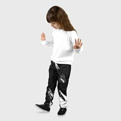Брюки детские Real madrid белые краски текстура, цвет: 3D-принт — фото 2