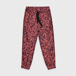 Детские брюки Паттерн мелкая мозаика тёмно-розовый