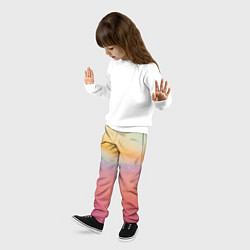Брюки детские Радужные переходы градиент, цвет: 3D-принт — фото 2