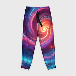 Детские брюки Яркая неоновая галактика - нейросеть