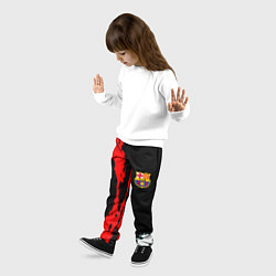 Брюки детские Barcelona fc краски спорт, цвет: 3D-принт — фото 2